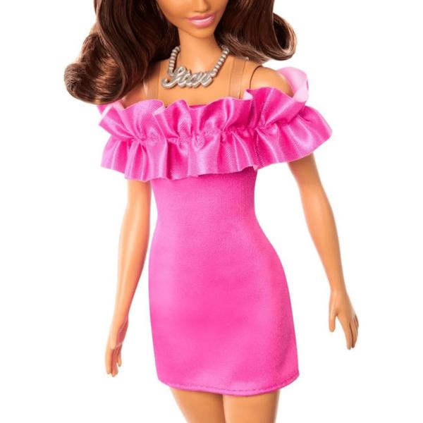 Imagem de Boneca Barbie Fashionista Vestido Rosa e Colar 217 Mattel