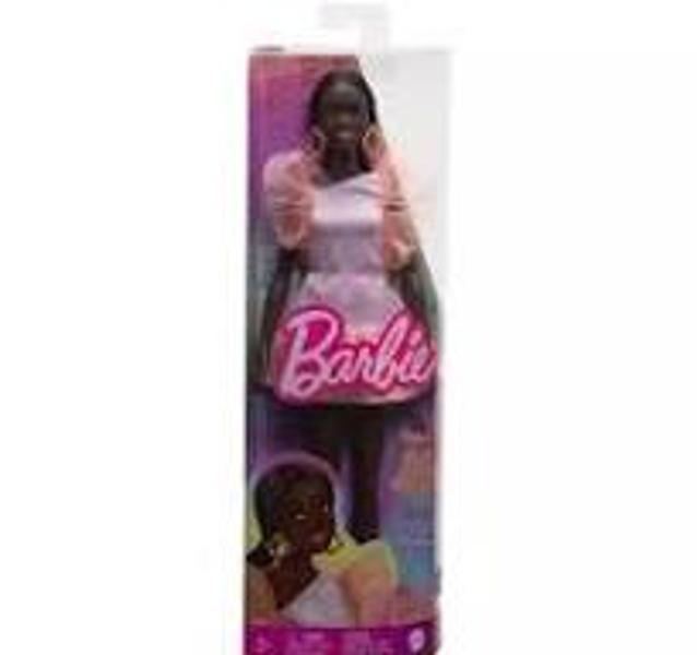 Imagem de Boneca Barbie Fashionistas Negra - Vestido Pêssego Hrh14