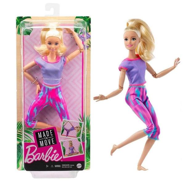 Imagem de Boneca Barbie Feita Para Mexer Loira Movimentos Yoga - Mattel