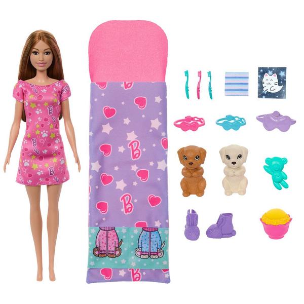 Imagem de Boneca Barbie - Festa do Pijama com Cachorrinhos - Color Change - Mattel