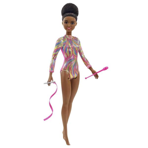 Imagem de Boneca Barbie Ginasta Rítmica Morena com Collant de 30 cm com Acc