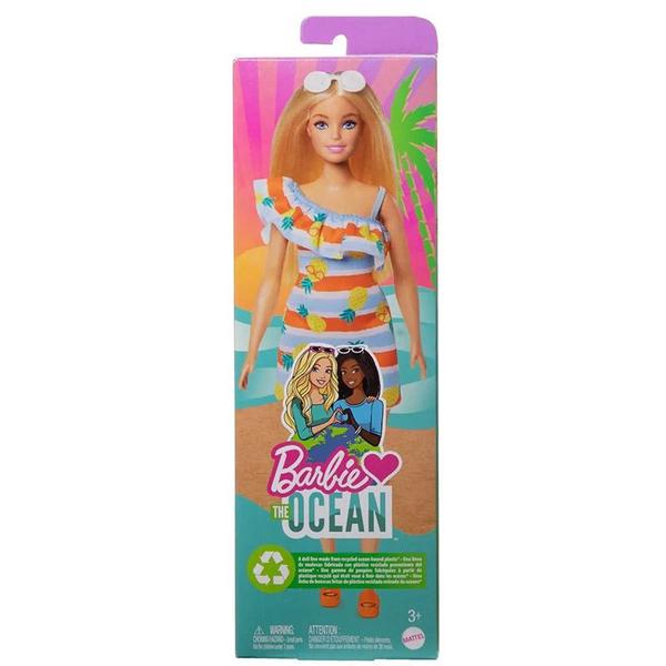 Imagem de Boneca Barbie Loira Loves the Ocean vestido Flora Tropical GRB35 HLP92 - Mattel