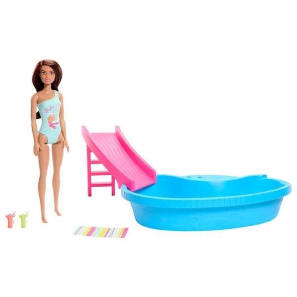 Imagem de Boneca Barbie Maiô Verde Com Piscina Glam - 194735178346