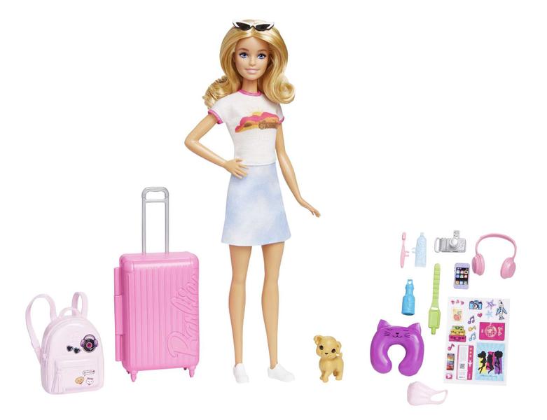 Imagem de Boneca Barbie Malibu Turista c/ Cachorro e Acessórios - Mattel