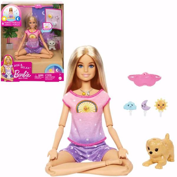 Imagem de Boneca Barbie Medite Comigo Dia e Noite C/Pet 3+HHX64 Mattel