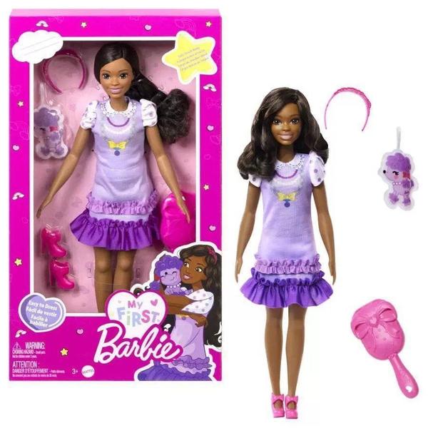 Imagem de Boneca Barbie Minha Primeira Barbie Com Vestidos e Pets HLL18 Mattel