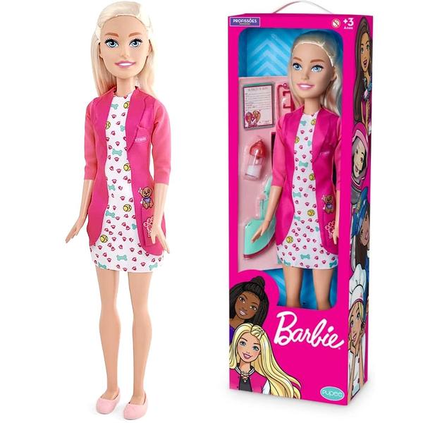 Boneca Barbie Original Veterinária Gigante com 3 Cachorros - Mattel Brinquedos Imagem de Boneca Barbie Original Veterinária Gigante com 3 Cachorros