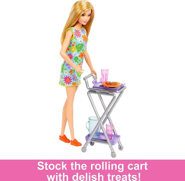 Imagem de Boneca Barbie Pantry Playset com mais de 25 acessórios e móveis