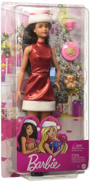 Imagem de Boneca Barbie Papai Noel (Cabelo moreno castanho)