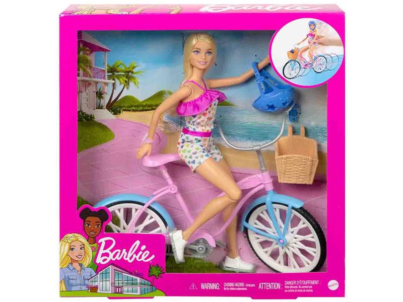 Boneca Barbie Passeio de Bicicleta com Acessórios - Mattel Imagem de Boneca Barbie Passeio de Bicicleta com Acessórios