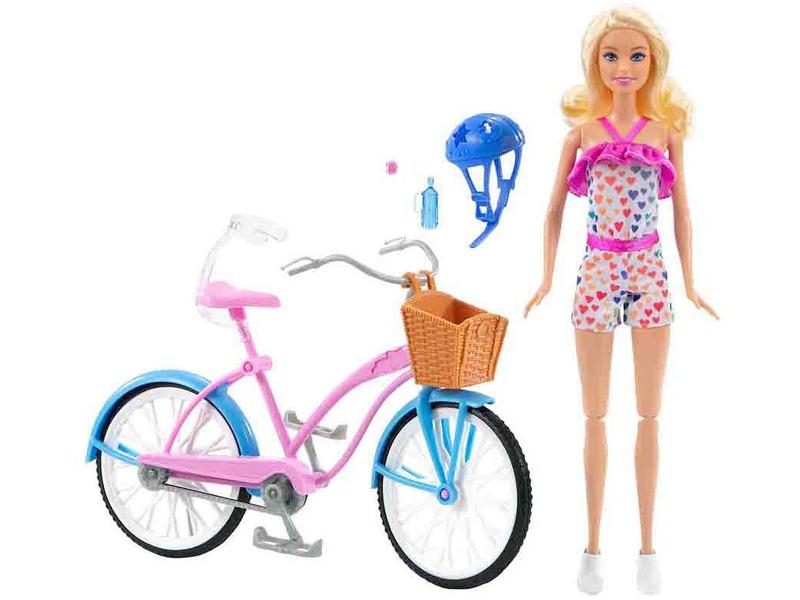 Boneca Barbie Passeio de Bicicleta com Acessórios - Mattel Imagem de Boneca Barbie Passeio de Bicicleta com Acessórios