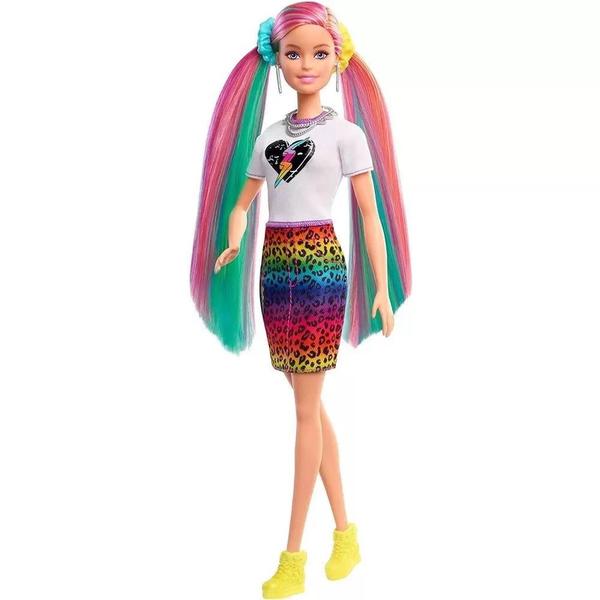 Imagem de Boneca Barbie Penteado Arco Íris De Oncinha Loira - Mattel