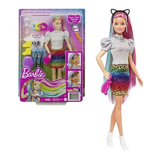 Imagem de Boneca Barbie Penteado Arco Íris Oncinha Loira Grn80 Mattel