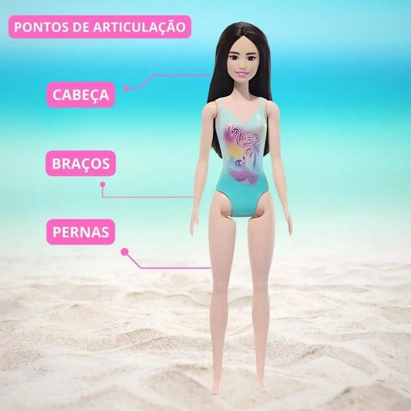 Imagem de Boneca Barbie Praia Maiô Coleção Barbie Articulado - Mattel