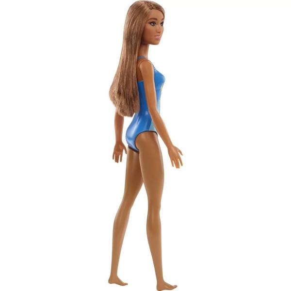 Imagem de Boneca Barbie Praia Negra Maio Azul Com Flores - Mattel