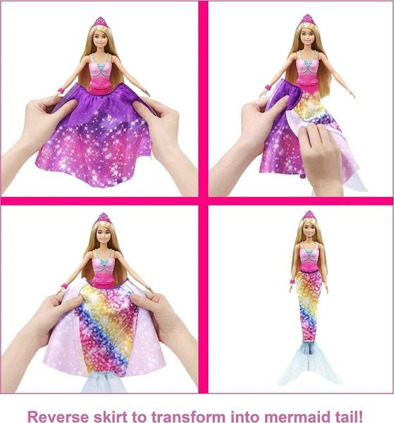 Imagem de Boneca Barbie Princesa Sereia Transformável - Mattel GTF92