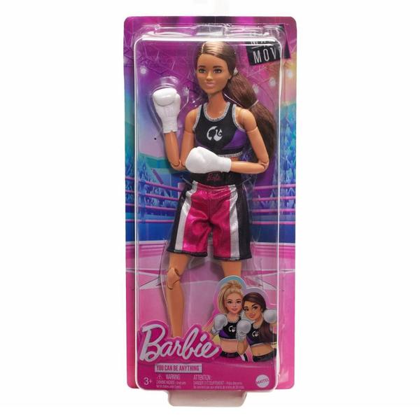 Imagem de Boneca Barbie Profissões Boxeadora Morena Mattel 