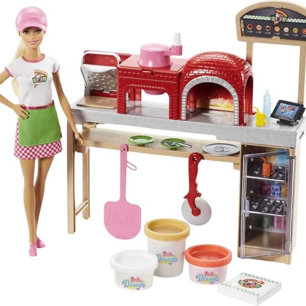 Imagem de Boneca Barbie Profissões Conjunto Pizzaiola Pizzaria Mattel