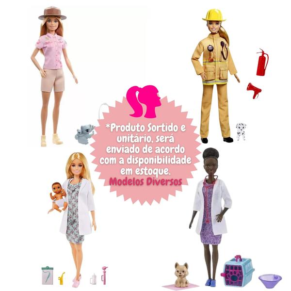 Boneca Barbie Profissões Sortida e Unitária Deluxe GYJ98 Mattel - 088158 Imagem de Boneca Barbie Profissões Sortida e Unitária Deluxe GYJ98 Mattel - 088158