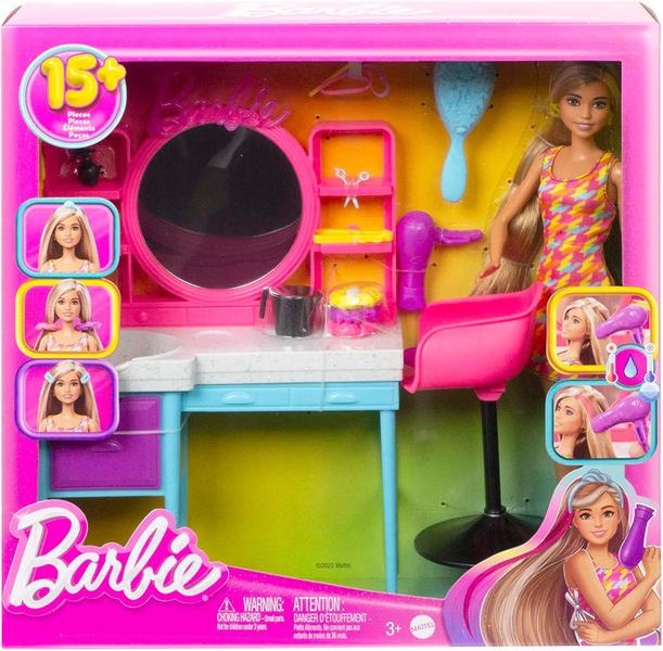 Boneca Barbie Salão de Beleza Totally Hair Mattel HKV00 Imagem de Boneca Barbie Salão de Beleza Totally Hair Mattel HKV00