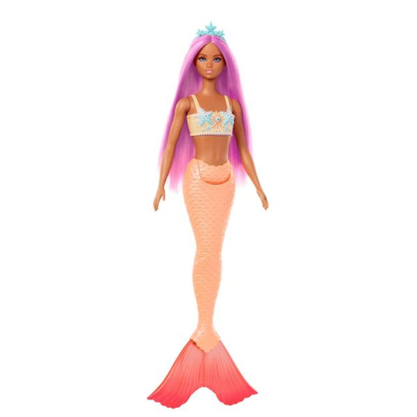 Imagem de Boneca Barbie Sereia Cauda Laranja Cabelo Rosa Mattel