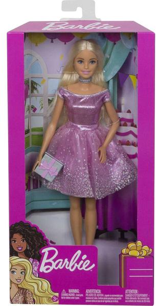 Imagem de Boneca Barbie Shimmery Rosa de Aniversário com Presente