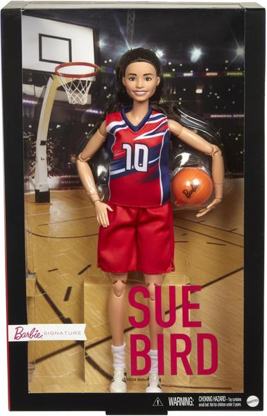 Imagem de Boneca Barbie Signature Sue Bird com uniforme nº 10 e basquete