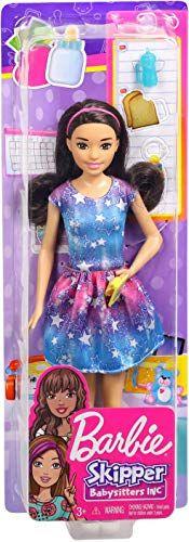 Imagem de Boneca Barbie Skipper Babysitter, Cabelo Preto, Divertida e Realista