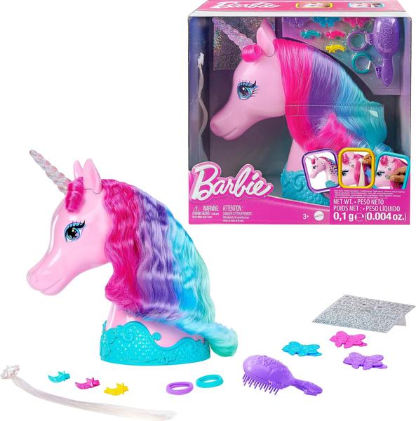 Imagem de Boneca Barbie Styling Head Unicorn com acessórios e adesivos