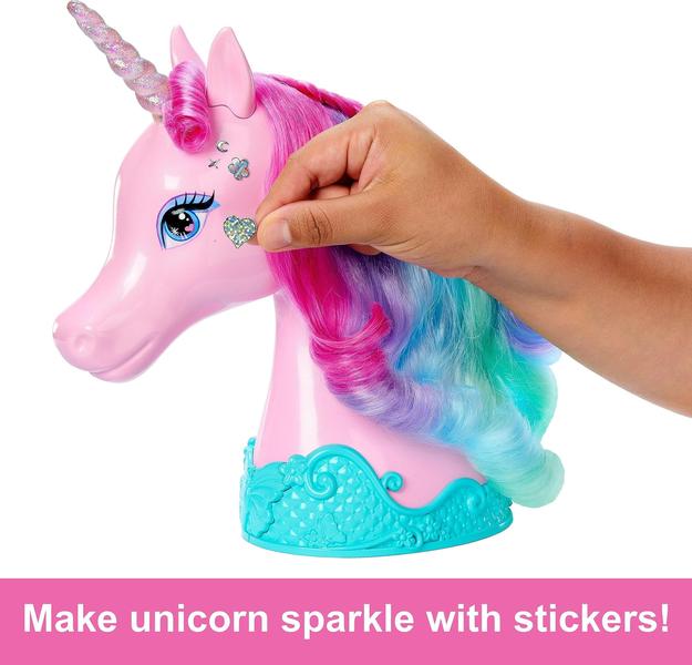 Imagem de Boneca Barbie Styling Head Unicorn com acessórios e adesivos