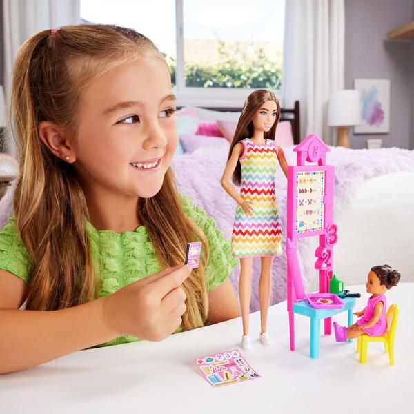 Imagem de Boneca Barbie Teacher com boneca de moda morena e acessórios