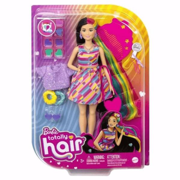 Imagem de Boneca Barbie Totally Hair Cabelo Colorido Com Mechas Mattel