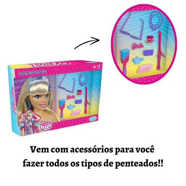 Imagem de Boneca Barbie Totally Hair Cabelo Estilizável Pupee - 1245