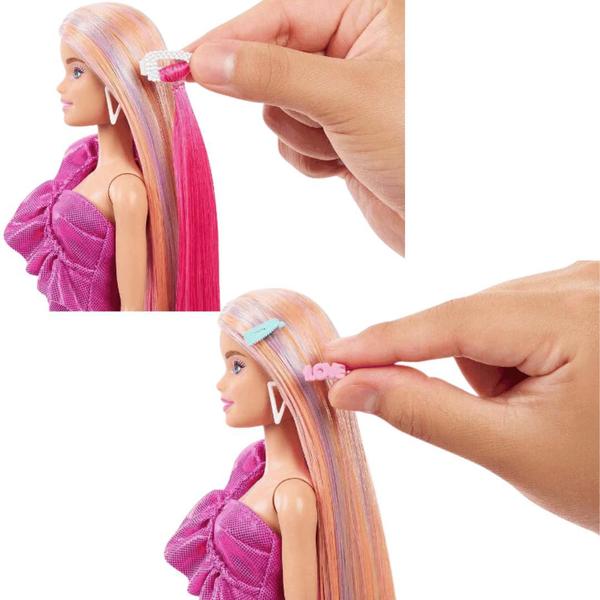 Imagem de Boneca Barbie Totally Hair Cores de Neon Loira 3+ Mattel