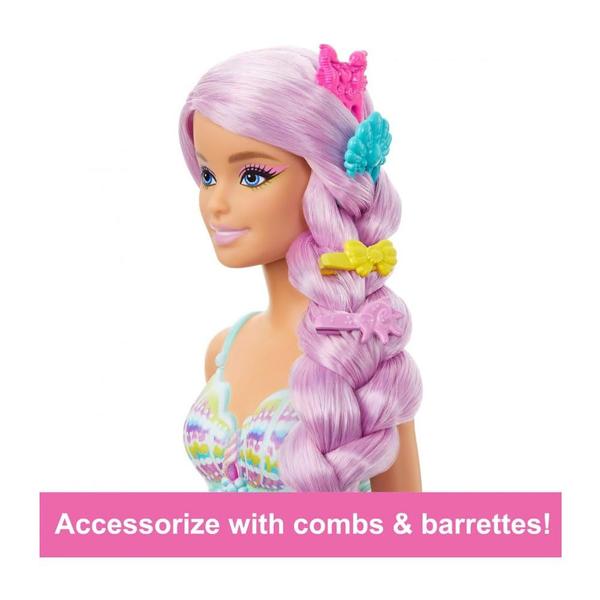 Imagem de Boneca Barbie Unicorn com cabelo e acessório Magenta Fantasy