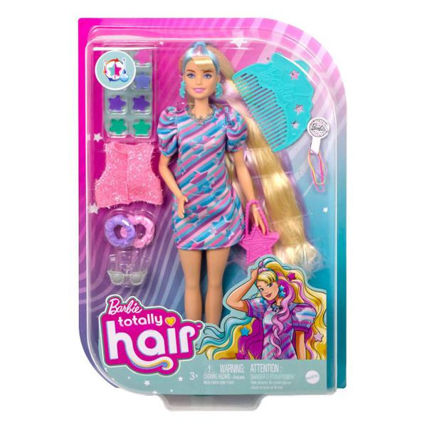 Imagem de Boneca Barbie Vestido de Estrelas Totally Hair Mattel -HCM88