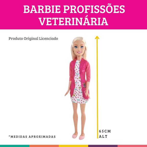 Imagem de Boneca Barbie Veterinária Large Doll 65cm Licenciado Pupee