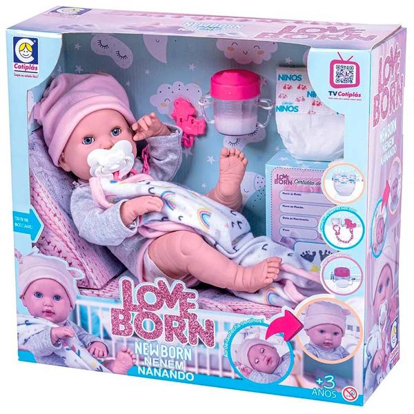 Imagem de Boneca Bebê - 38 cm - Love Born Newborn - Neném Nanando - Cotiplás