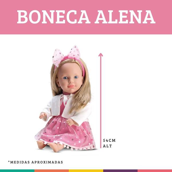 Imagem de Boneca Bebê Alena com Casaquinho Elegante Bambola