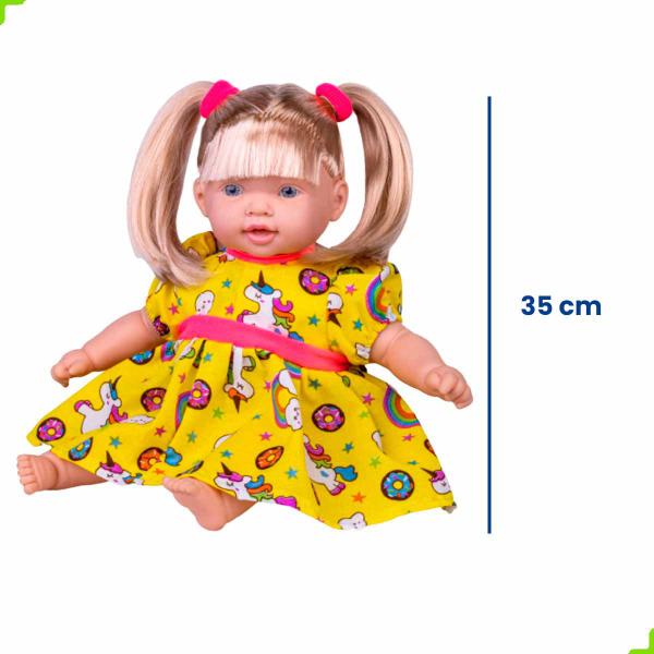 Imagem de Boneca Bebê Ana Clara Dodói c/ Cabelo Loiro Médica SuperToys