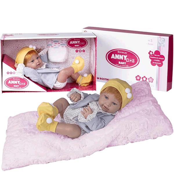 Imagem de Boneca Bebê Anny Doll Ruiva com Acessórios Cotiplás