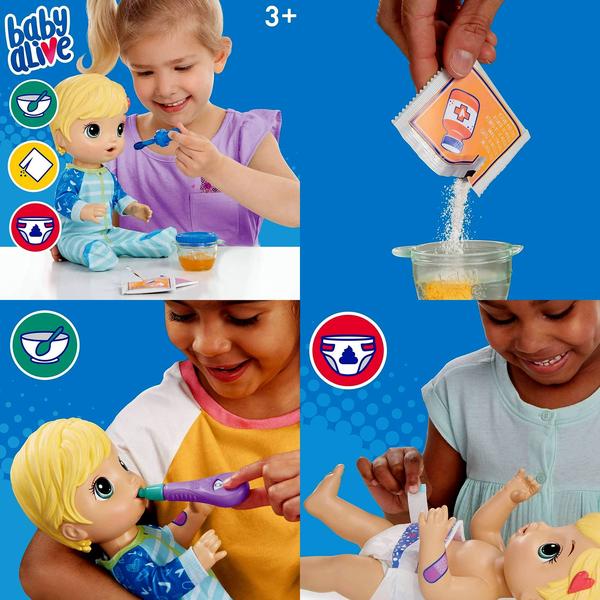 Imagem de Boneca Bebê Baby Alive Menina Loira  Aprendendo A Cuidar Doente Dodói  Com Acessórios  Hasbro