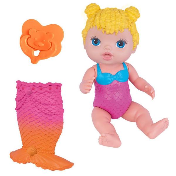 Imagem de Boneca Bebê Babys Collection Minha Sereia c/ Calda e Chupeta