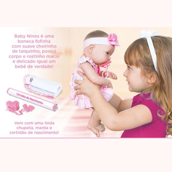 Imagem de Boneca Bebê Coleção Baby Ninos 37cm Infantil Articulada Com Acessórios Original Brinquedos Cotiplás