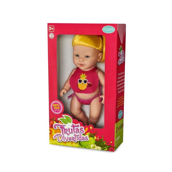 Boneca Bebê Coleção Frutinhas Divertidas C/ Cheiro Abacaxi - Pupee Imagem de Boneca Bebê Coleção Frutinhas Divertidas C/ Cheiro Abacaxi