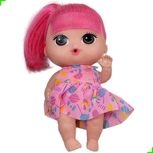 Imagem de Boneca Bebê Cot Surprise Rosa 18Cm