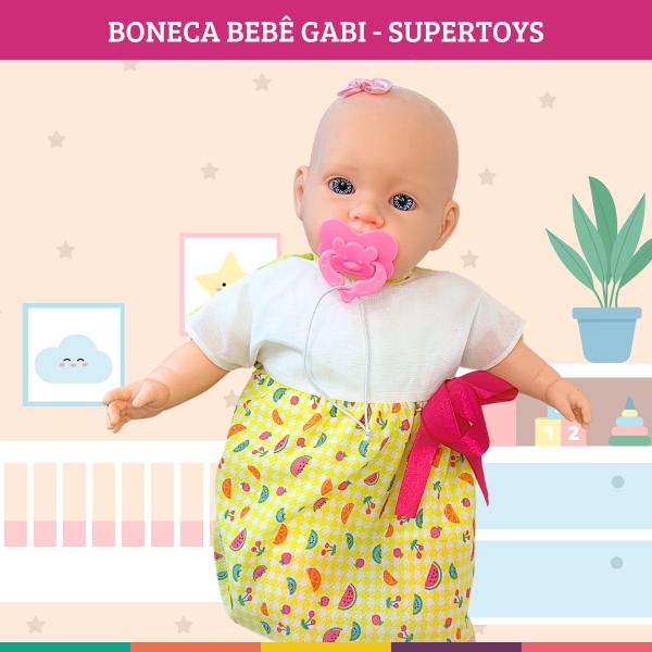 Imagem de Boneca Bebê Criança Menina Bebêzão 53cm Gabi Super Toys 330