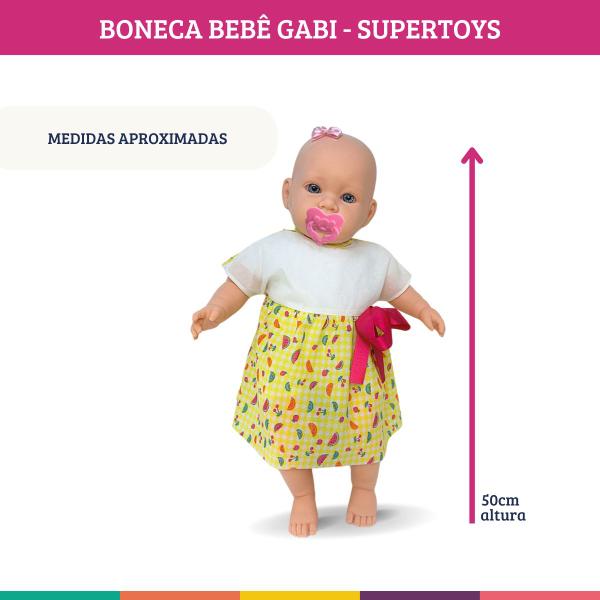 Imagem de Boneca Bebê Criança Menina Bebêzão 53cm Gabi Super Toys 330