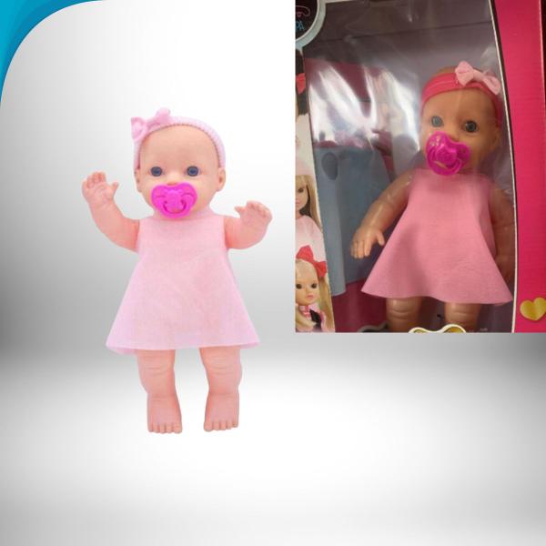 Imagem de Boneca Bebê De Laço Com Roupinha Fofa Para Sua Filha Ideal Para Presente Oficial