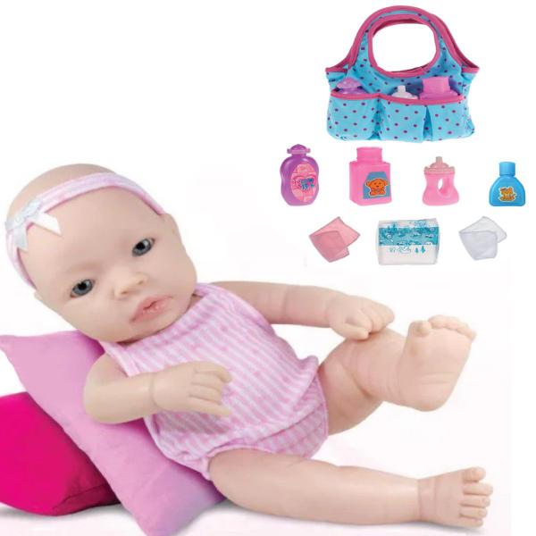 Imagem de Boneca Bebê Doll Realist 1186 Certidão Nascimento e Bolsinha